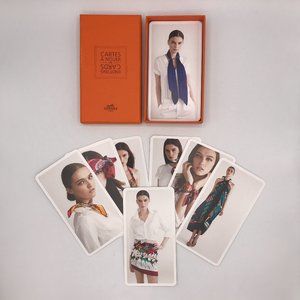 HERMES Paris Scarf Knotting Cards How to Tie a Scarf 21 Ways w Box Discontinued